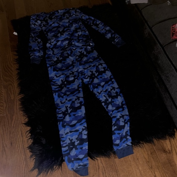 George Blue camo snooze club boys pj set Sz 10/12 - Picture 5 of 9